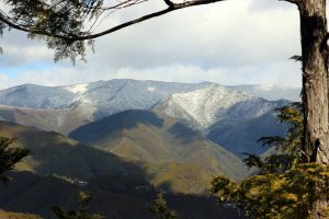 山々に雪